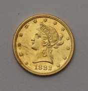 Zlatý 10 Dollar 1882 O - Coronet Head - Velmi Vzácný!