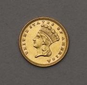 Zlatý Dollar 1887 - Indian Princess - Top Stav! Vzácný!