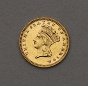 Zlatý Dollar 1887 - Indian Princess - Top Stav! Vzácný!
