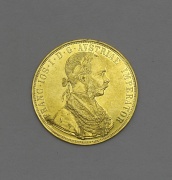 Zlatý Čtyřdukát FJ I. 1915 bz s Kontramarkou