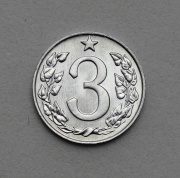 3 Haléř 1963 - Československo - Top Stav!