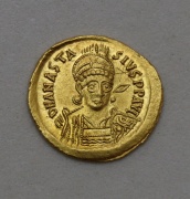 Zlatý Solidus Anastasius (491-518) - Byzanc!