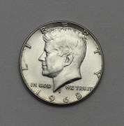 Stříbrný 1/2 Dollar 1968 D - John Fitzgerald Kennedy