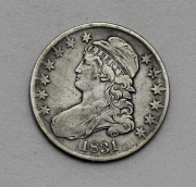 Stříbrný 50 Cent 1831 P - Capped Bust