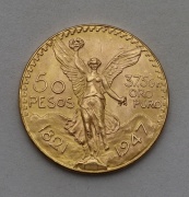 Zlaté 50 Pesos 1947 - Centenario - Mexico!