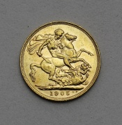 Zlatý Sovereign / Libra 1905 P - Edward VII.