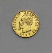 Zlatá 20 Lire 1863 T BN - Vittorio Emanuele II.