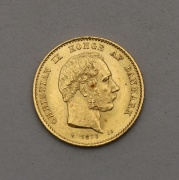 Zlatý 20 Kroner 1873 VCS - Christian IX. - Dánsko - Vzácný!