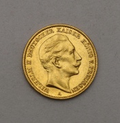 Zlatá 20 Marka 1911 A - Wilhelm II. - Prusko