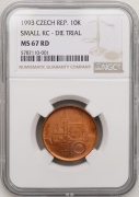 10 Koruna 1993 - Malé Kč - NGC MS67 - TOP! RRR!