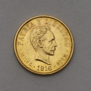 Zlaté 10 Pesos 1916 - José Martí - Kuba!