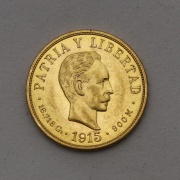 Zlaté 10 Pesos 1915 - José Martí - Kuba - Vzácné!