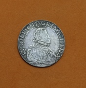 Stříbrný 1/4 Tolar Rudolfa II. 1593 - Jáchymov - RRR!