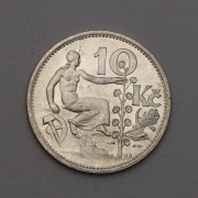 Stříbrná 10 Kčs 1931 - Super Stav!