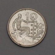 Stříbrná 10 Kčs 1932 - Super Stav!