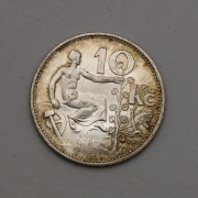 Stříbrná 10 Kčs 1932 - Super Stav v Patině!