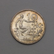 Stříbrná 10 Kčs 1932 - Super Stav v Patině!