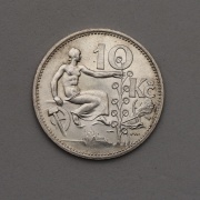 Stříbrná 10 Kčs 1932 - Super Stav!