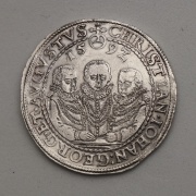 Stříbrný Tolar 1592 HB - Tři Bratři - Sasko!