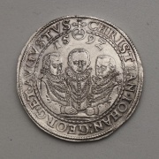 Stříbrný Tolar 1592 HB - Tři Bratři - Sasko!
