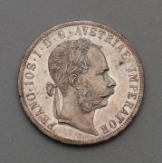 Stříbrný 2 Zlatník FJ I. 1883 - Super Stav!