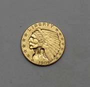 Zlatý 2 a 1/2 Dollar 1909 - Indian Head