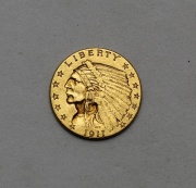 Zlatý 2 a 1/2 Dollar 1911 - Indian Head
