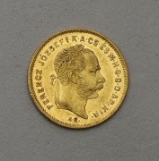 Zlatý Čtyřzlatník FJ I. 1877 KB - Krásný Stav! Vzácný!