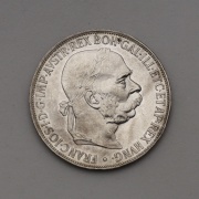 Stříbrná 5 Corona Františka Josefa I. 1900 - Super Stav!