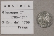 Stříbrný 3 Krejcar 1709 GE - Josef I.