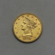 Zlatý 10 Dollar 1879 P - Coronet Head - Vzácný!