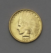 Zlatý 10 Dollar 1907 P - Indian Head - První Ročník!