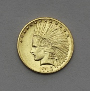 Zlatý 10 Dollar 1915 P - Indian Head!