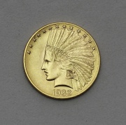 Zlatý 10 Dollar 1932 P - Indian Head - Nádherný!