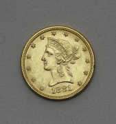 Zlatý 10 Dollar 1881 - Coronet Head