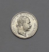 Stříbrný Zlatník FJ I. 1876 bz - Super Stav - R!