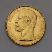 Zlatý 100 Frank 1891 A - Albert I. - Monaco - Vzácný!