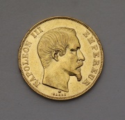 Zlatý 50 Frank 1859 BB - Napoleon III. - Francie - Vzácný!