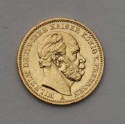 Zlatá 20 Mark 1884 A - Wilhelm I. - Prusko!
