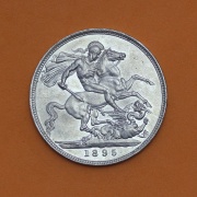 Stříbrný Crown 1895 - Victoria - Anglie - Super!