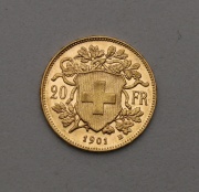 Zlatý 20 Frank 1901 B - Vreneli