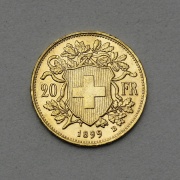 Zlatý 20 Frank 1899 B - Vreneli