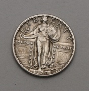 Stříbrný 1/4 Dollar 1920 D - USA