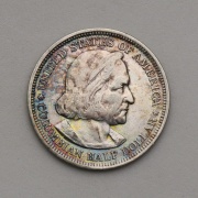 Stříbrný 1/2 Dollar 1893 - Columbian Exposition - Duhová patina!