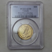 10 Dollar 1914 Jiří V. Rive d´Or Collection Canada - PCGS AU55
