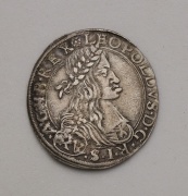 Stříbrný XV Krejcar Leopolda I. 1663 CA