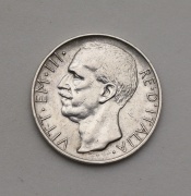Stříbrné 10 Lire 1929 - Vittorio Emanuele III. Itálie
