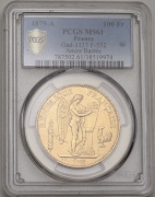 Zlatý 100 Frank 1879 A - Anděl - PCGS MS61 - Super!