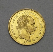 Zlatý 4 Forint 1880 KB - Vzácný!