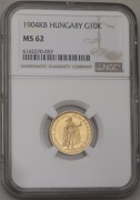 Zlatá Desetikoruna FJ I. 1904 KB - NGC MS62 - Super Stav!